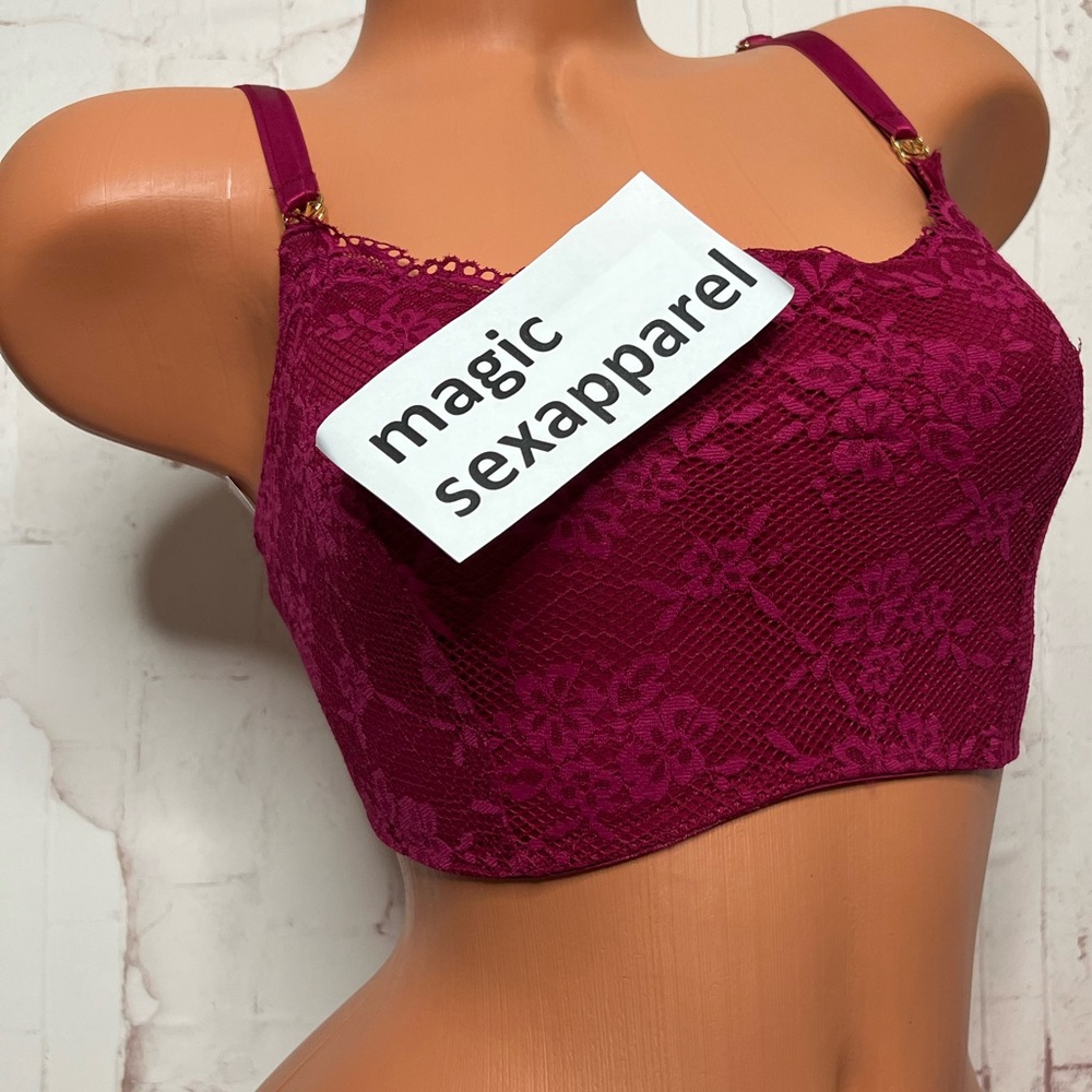VS L-DD LOVE CLOUD LOUNGE BRA WIRELESS SUPER SOFT LOGO SMOOTH LACE